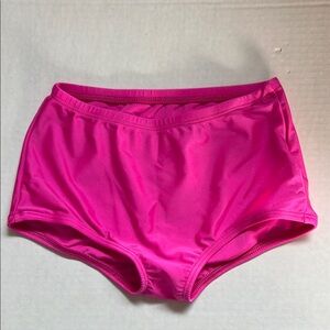 Spandex Dance Briefs Half Leotard C/M Hot Pink NWOT
